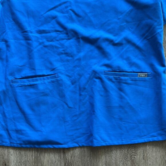 Figs Casma Three-Pocket Scrub Top Royal Blue Size XXL Medical Hospital - Picture 3 of 4
